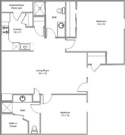 2 Bedroom Deluxe - Gazebo Apartments