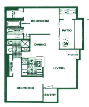 2BR/2BA - Greenbriar Park North