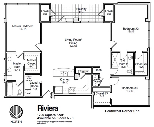 Floorplan - Riviera Condominiums