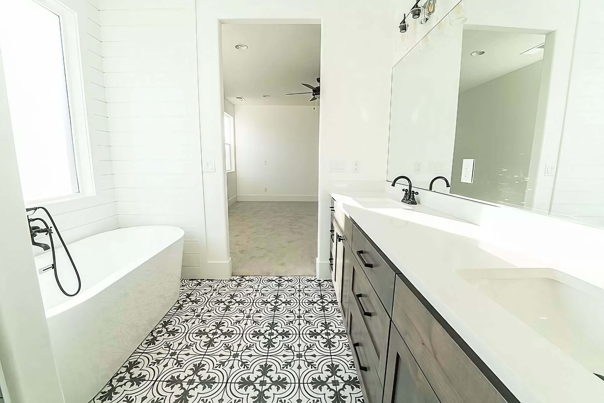 Primary bath looking toward bedroom - 3685 W 2510 S
