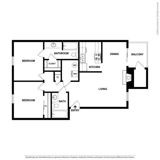 Carribean: Beds - 2: Baths - 2: SqFt Range - 945 to 945 - Scenic Pines Apartments