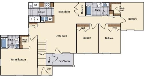 Floorplan - Amberwood Place Apartments