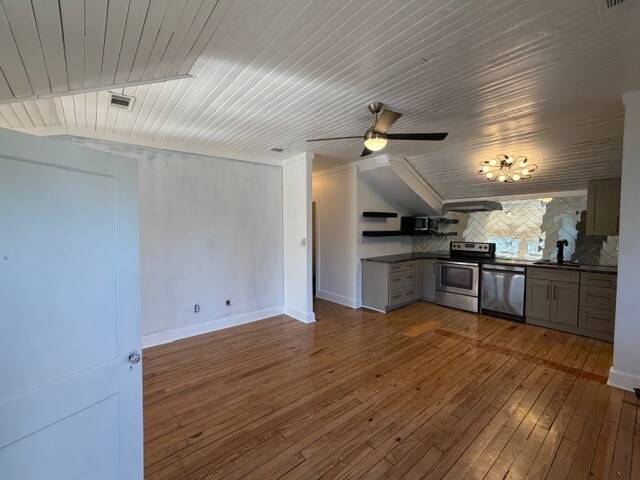 Kitchen and hallway to bed and bath on left - 1112 E Duffy St