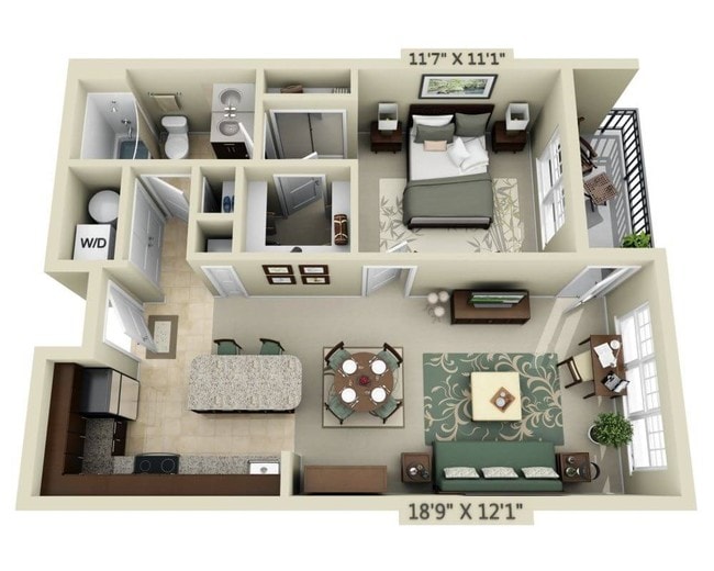 One Bedroom A1J - Bell Arlington Ridge