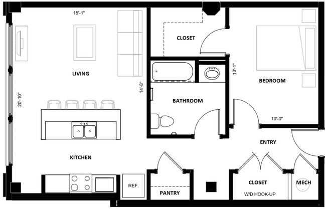 Floorplan - Illinois Street Senior Apartments