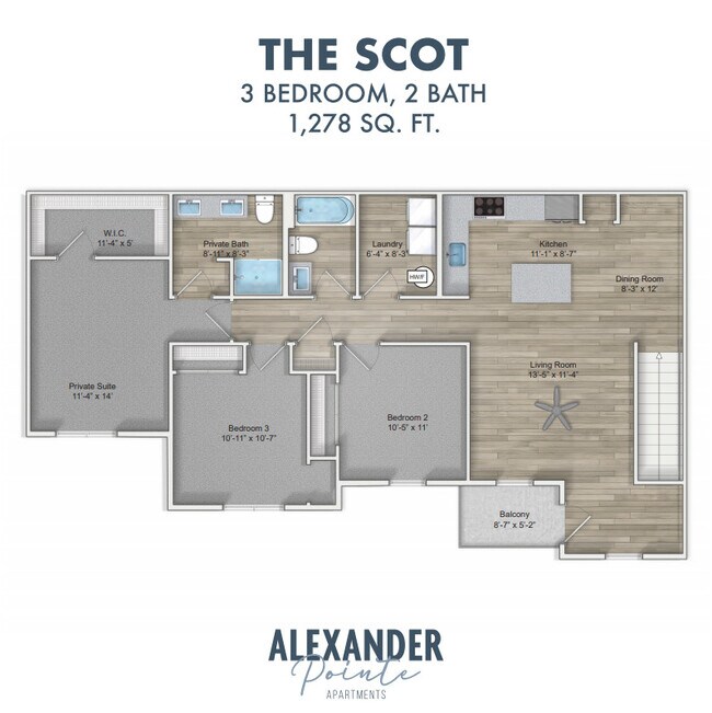 Floorplan - Alexander Pointe Apartments