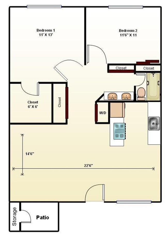 Floorplan - Stadium Village Apartments