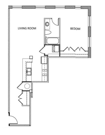 1BR/1BA - The Hancock Building