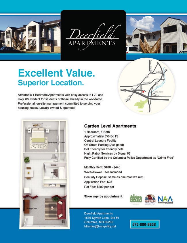 Deerfield Apartments 1516 Sylvan Ln Columbia MO 65202 Apartment Finder