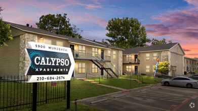 Entrance at Twilight - Calypso Apartments