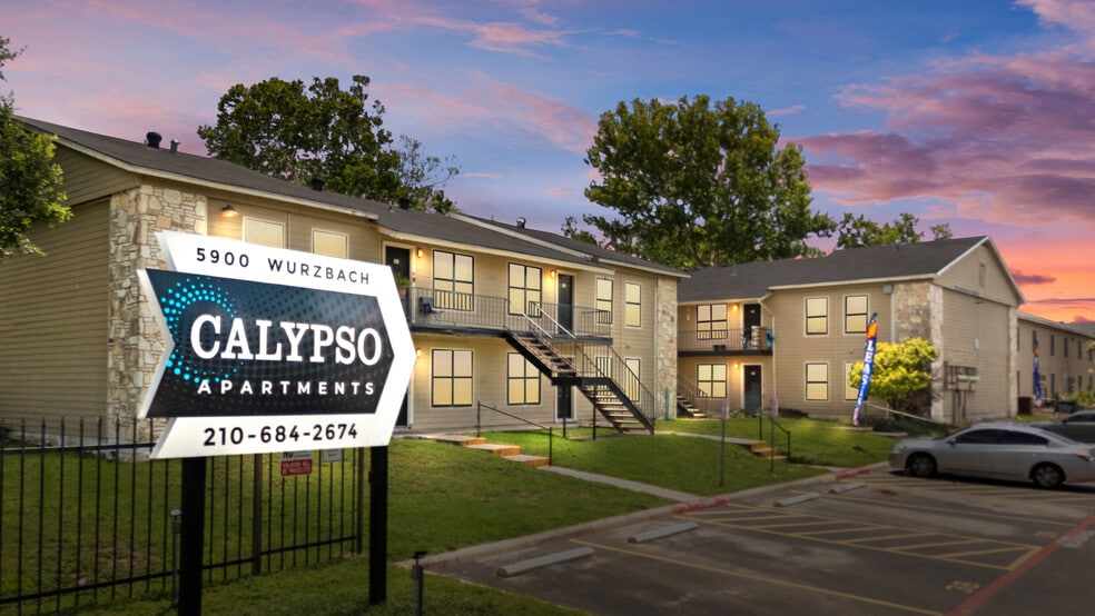 Entrance at Twilight - Calypso Apartments