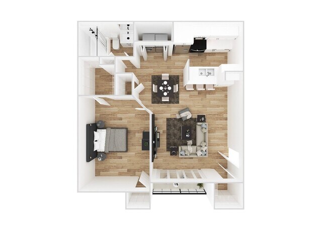 1 Bedroom | 1 Bath | 626 SF - Vue at Knoll Trail Apartments