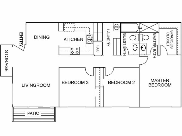 3BR/2BA - Northgate Village