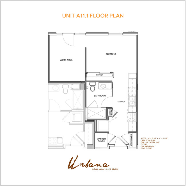 A11 Floorplan - Urbana Chula Vista Luxury Apartments