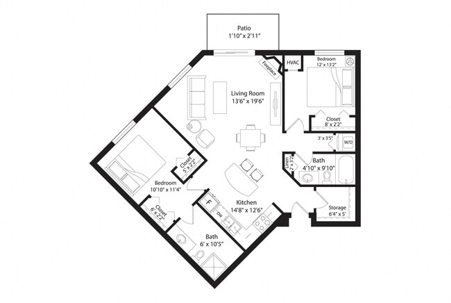 Floorplan - Quarry Ridge Apartments