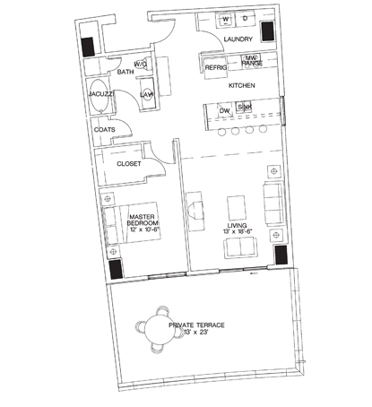 1BR/1BA - Royal Court Condos