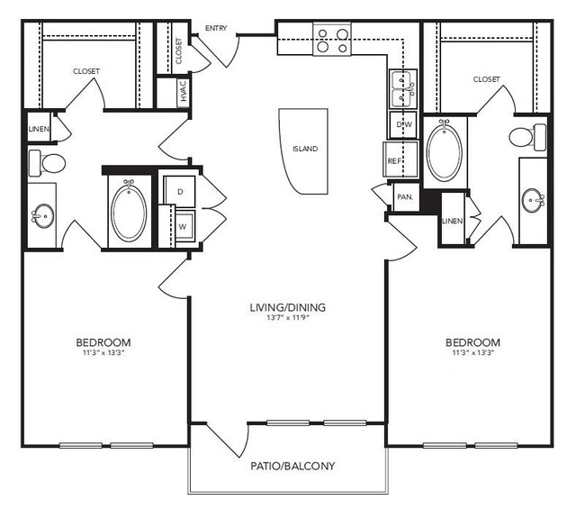 Landmark On Lovers - B3 - 2 Beds - 2 Baths - 1099 Sq. ft. - Landmark On Lovers