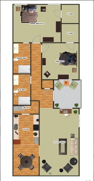 Deluxe 2 BR / 2 BA - Sunnyview Apartments