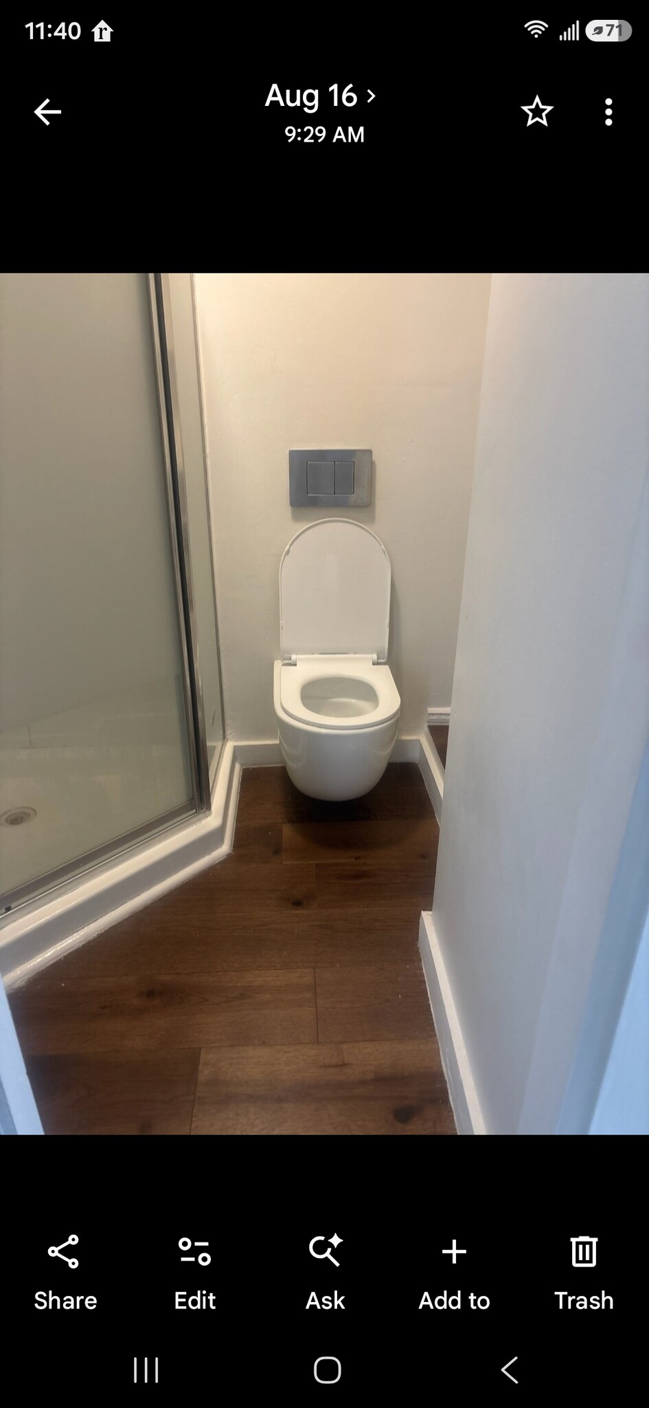 Closeup of private bathroom - 1128 Portage Ave
