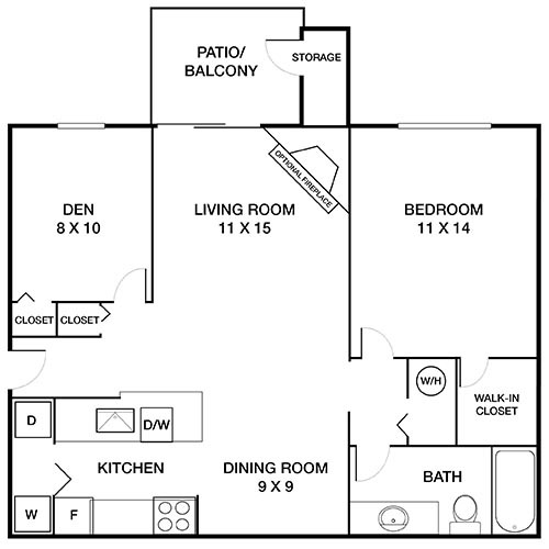 Floorplan - Shenandoah Crossing Apartment Homes