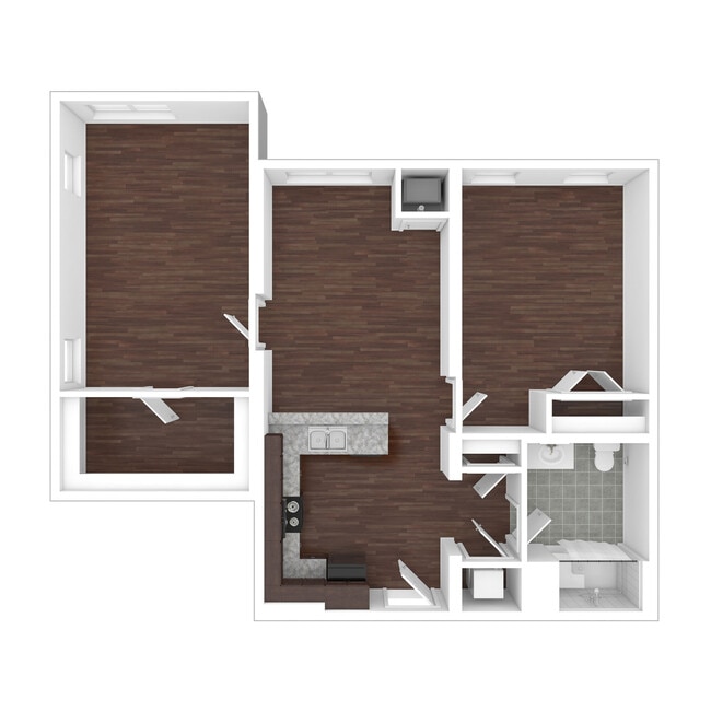 Two Bedroom Floorplan 7850 East Jefferson Downtown Detroit Michigan - 7850 East Jefferson