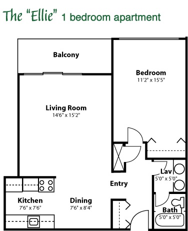 The "Ellie" - 1 Bedroom Apartment - Old Orchard By The Bay Apartments