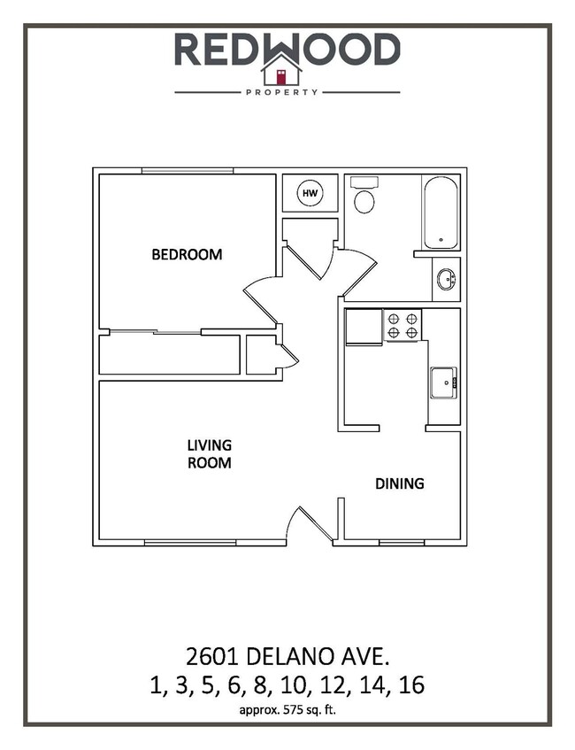 Floorplan - 2601 Delano Ave