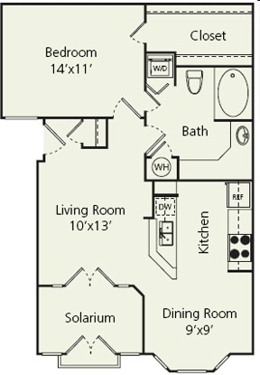 1BR/1BA - The Carlton