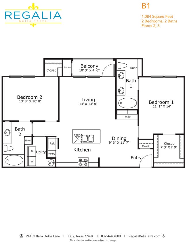 Floorplan - Regalia Bella Terra apartments