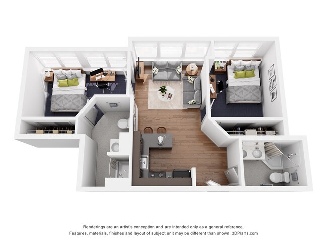 B3 Floor Plan - University Plaza Apartments