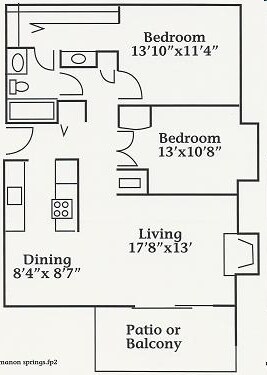2BR/1BA - Manon Springs Apartments