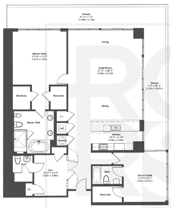 2BR/3BA - Beach Club One