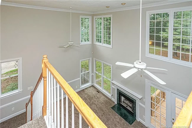 Family room - view from landing (updated fireplace not shown) - 1977 Culpepper Ln