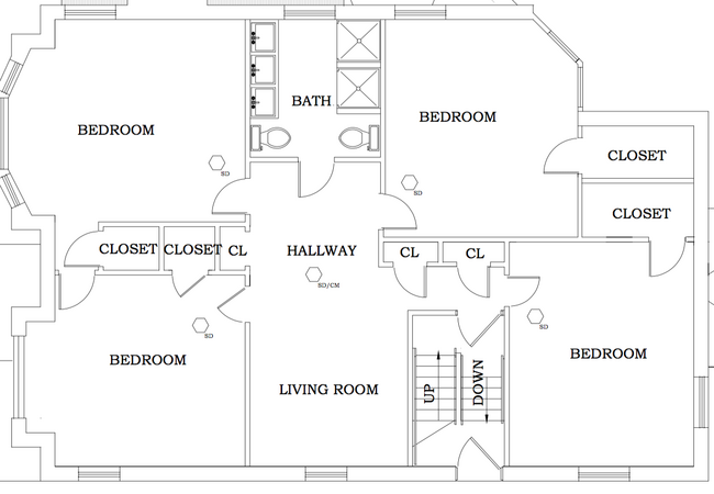 2nd Floor Layout - 3041 Clifton Ave