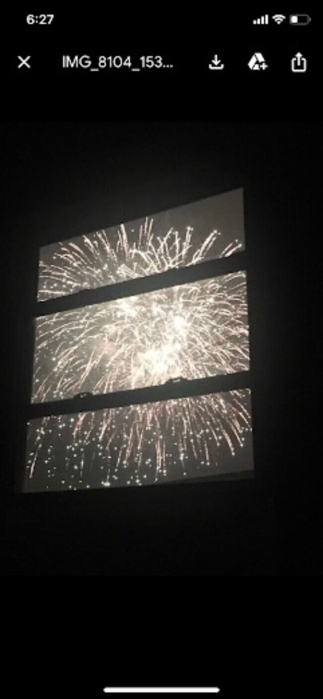 Fireworks seen from the apt. This view from 2nd Fl rear bdrm - 603 N 32nd St