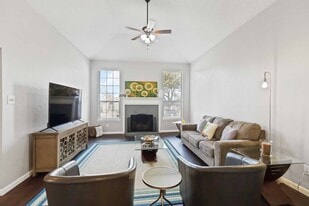 Living Room with Wood Burning Fireplace - 425 Kelley Ct