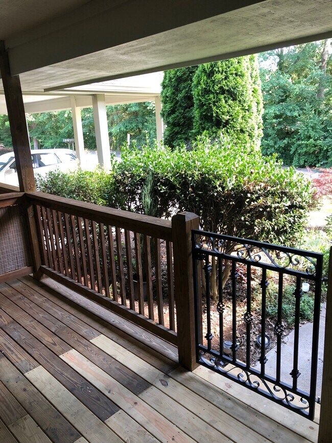 Iron gate & plants entrance - 24 Douglas Fir Ave