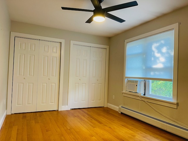 BR 1 w/ dual closets, ceiling fan & AC unit - 32 Westville Ave