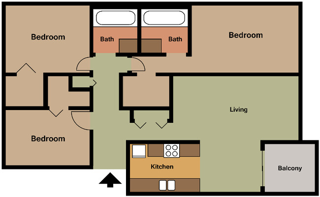 Floorplan - Arrowhead Apartments