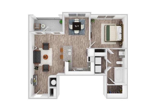 1 Bedroom | 1 Bath | 836 SF - Cyan Craig Ranch Apartments