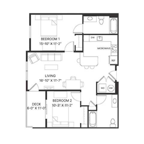 Floorplan - Peregrine Place Apartments