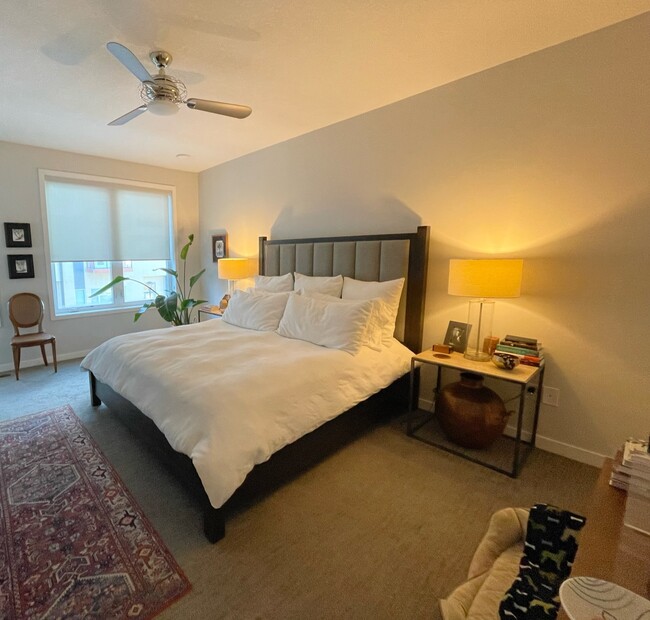 Spacious master bedroom with south facing windows. - 216 E Center St