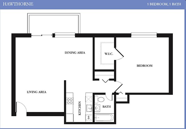 1BR/1BA - The Fairmont