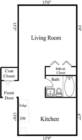 Studio- 0BR/1BA - Norwich Court Apartments