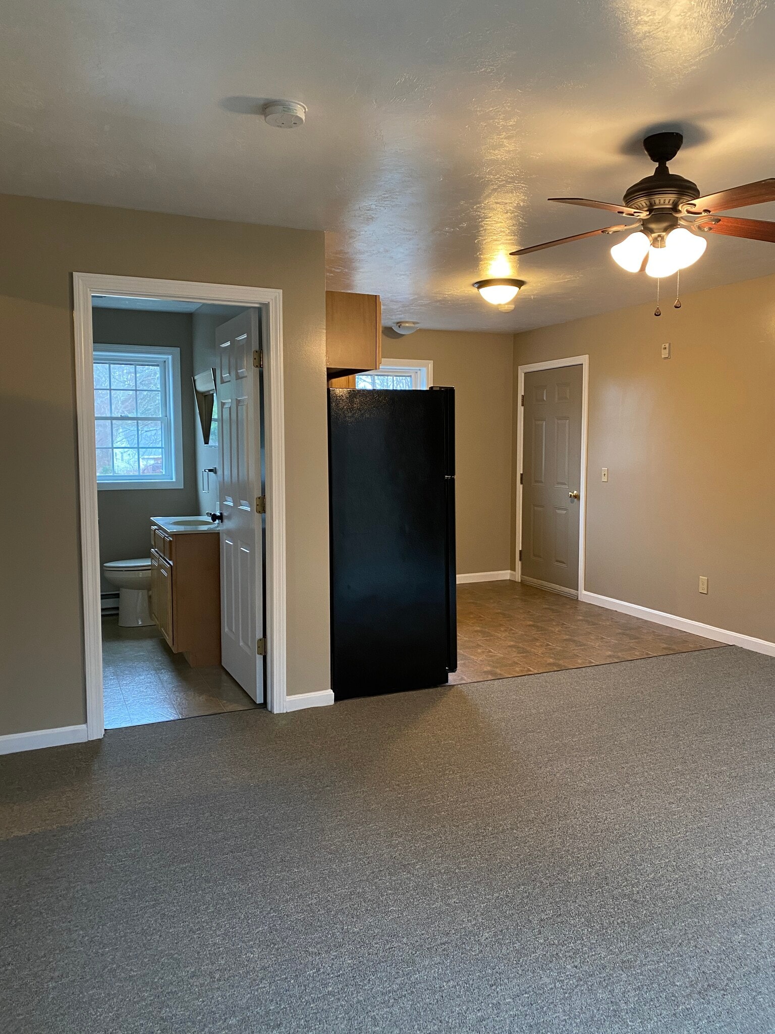 Bathroom/Kitchen view from Living Room - 28 Quaboag St