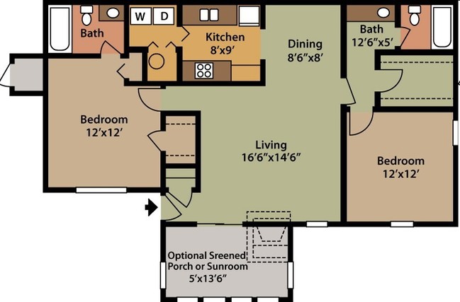 2BR/2BA - Edgemont