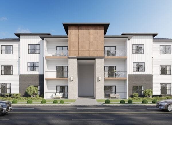 Apartment Front Rendering - The District