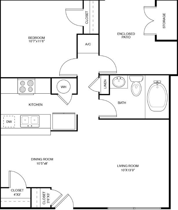 Floorplan - Creekside Apartments