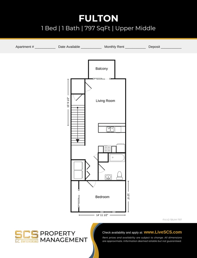 Floorplan - SCS Rothschild Apartment Community