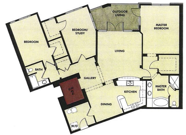 3BR/2BA - The Overlook at Westover Hills